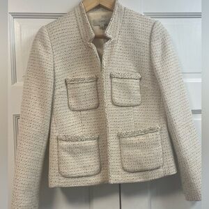Jcrew White and Gold Blazer size 2